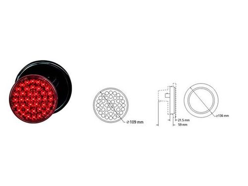 Faro universal electico rojo bipolar