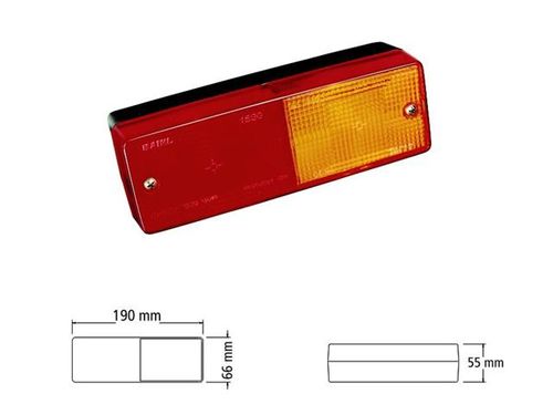 Faro trasero rojo ambar