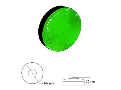 Faro Universal Redondo Verde Unipolar BAIML