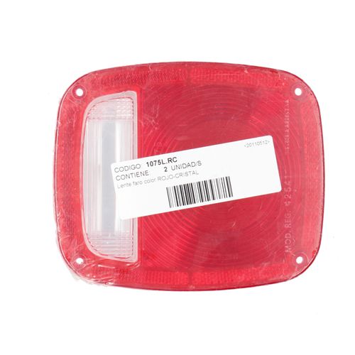 Lente faro rojo cristal