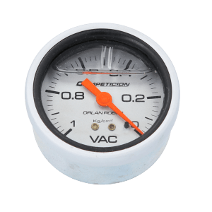 Reloj Presión De Vacio De Admisión Mecanico Racing Plateado Con Glicerina Orlan Rober