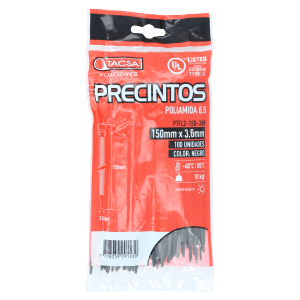 Precinto Negro 150X3.5 (100U) Tacsa