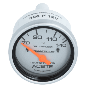 Reloj Temperatura Aceite Electrico Competición Plateado Sensor Orlan Rober