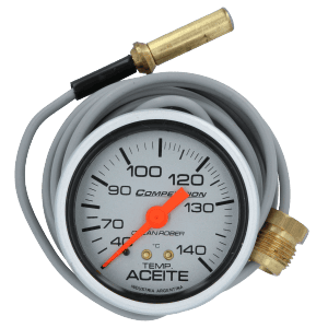 Reloj Temperatura Aceite Competición Plateado Orlan Rober