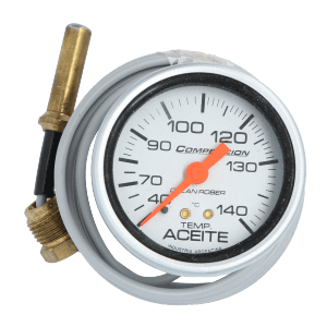 Reloj Temperatura Aceite Competición Plateado Orlan Rober