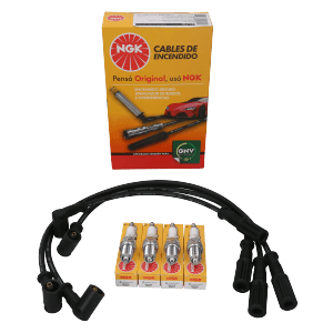 Kit Cable +  Bujía Fiat Palio, Uno, Punto, Strada NGK BRASIL