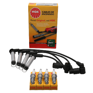 Kit Cable +  Bujía Chevrolet Corsa, Agile, Spin, Meriva|Fiat Idea, Palio, Stilo, Strada, Punto|Suzuki Fun NGK BRASIL