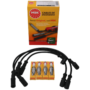 Kit Cable +  Bujía Fiat Palio, Siena, Uno NGK BRASIL