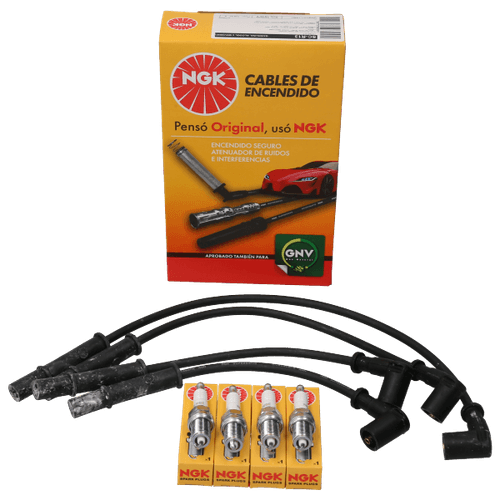 Kit Cable +  Bujía Renault Clio Ii, Kangoo, Megane, Logan, Symbol, Senic, Sandero NGK BRASIL