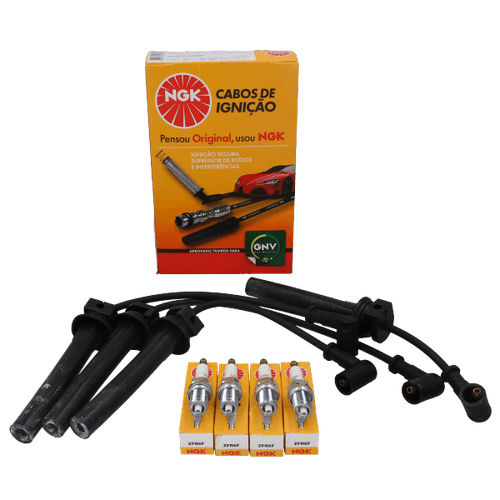 Kit Cable +  Bujía Fiat Punto, Palio, Idea, Linea, Strada, Siena, Punto, Siena NGK BRASIL