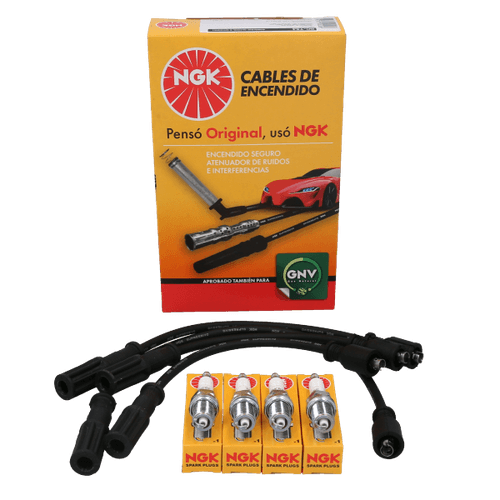 Kit Cable +  Bujía Fiat Uno NGK BRASIL