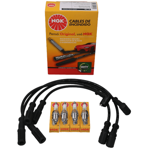 Kit Cable +  Bujía Fiat Palio, Siena, Uno NGK BRASIL