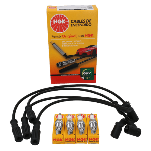 Kit Cable +  Bujía Fiat Duna, Uno, Palio, Siena NGK BRASIL