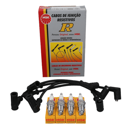 Kit Cable +  Bujía Fiat Fiorino, Uno NGK BRASIL