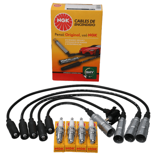Kit Cable +  Bujía Vw Gol, Gol Country, Saveiro NGK BRASIL