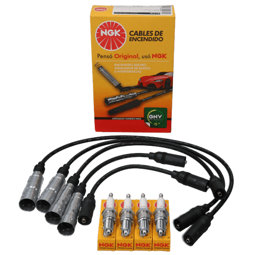 Kit Cable +  Bujía Vw Gol , Gol Country, Saveiro NGK BRASIL