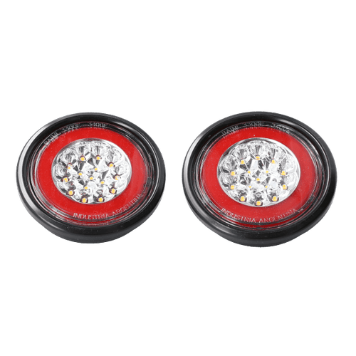 Faro Universal Bivoltaje Rojo Cristal Posicion Y Retroceso BAIML